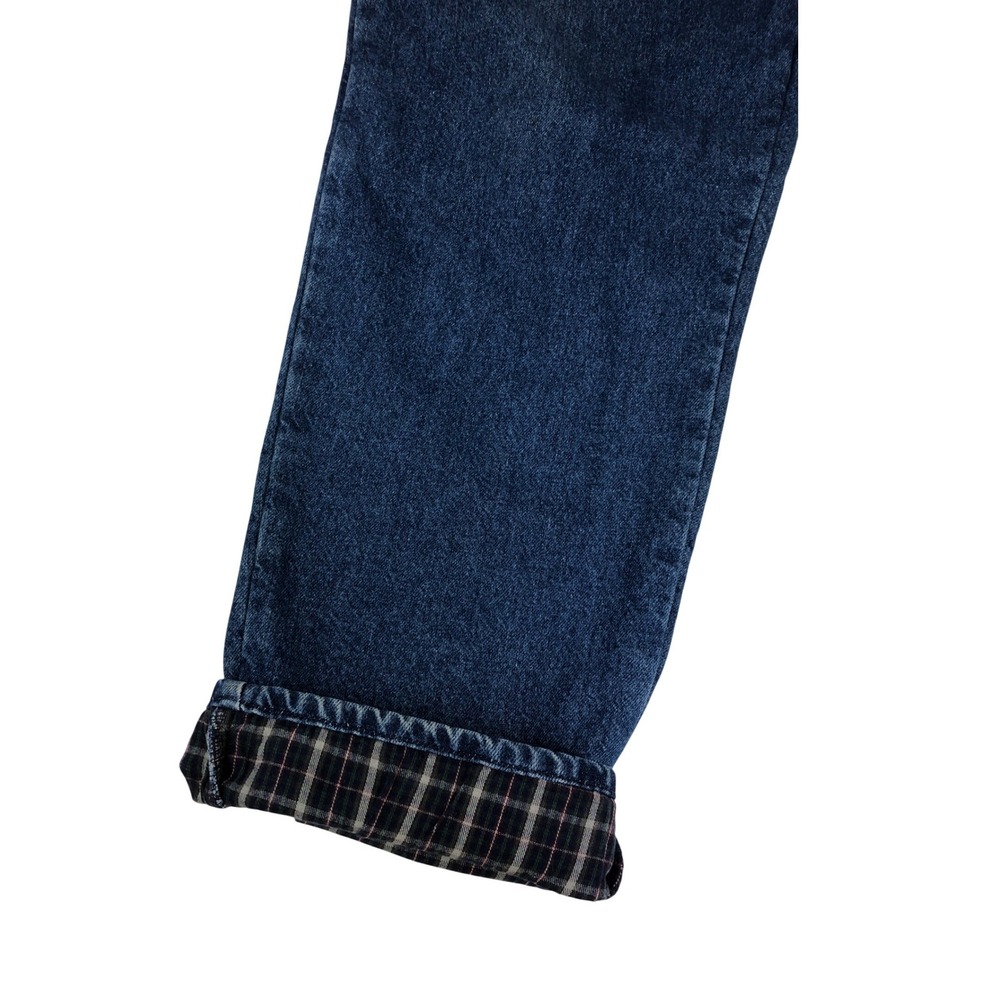 LL Bean Double L Relaxed Fit Flannel Lined Jeans Mens 40x32 Dark Wash Denim Blue - Picture 8 of 9
